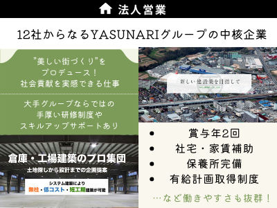 17025_【法人営業】創業70年超/U・Iターン歓迎/福利厚生充実/自社一貫体制/下関_メイン画像